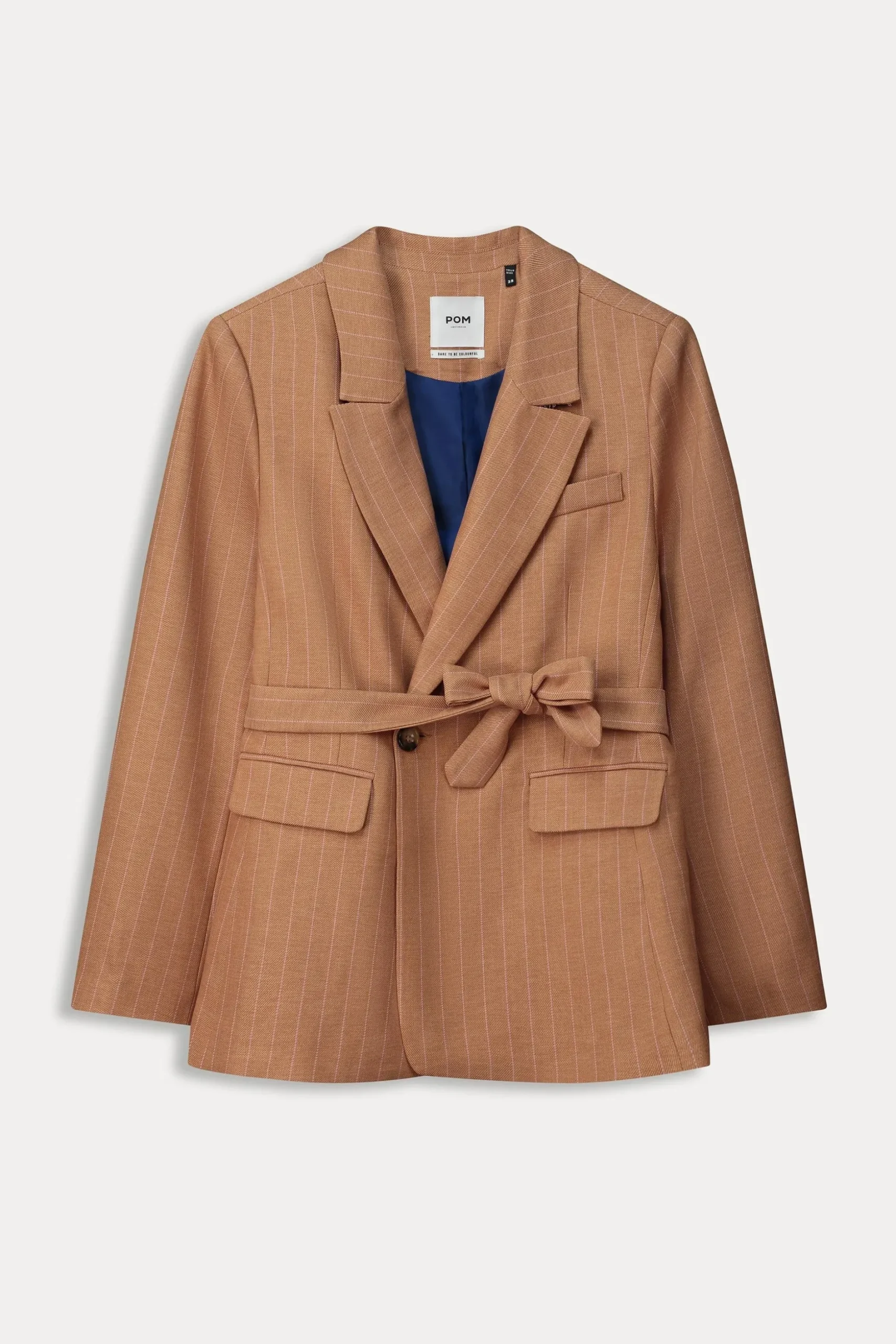 blazer_striped_sugar_brown_1.webp POM Amsterdam BLAZER Striped | Co-Ords | Suits