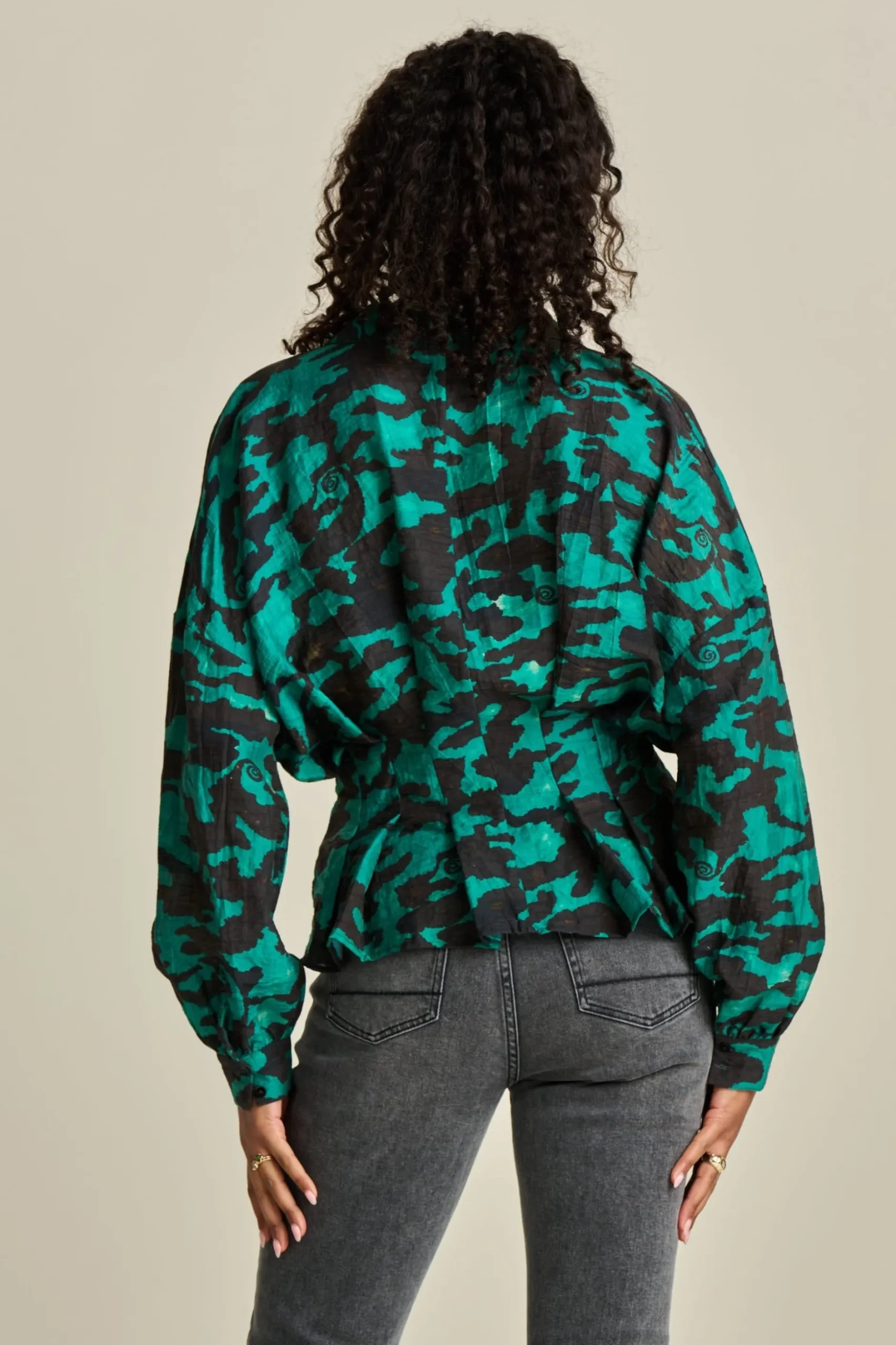 blouse_camo_teal_green_4.webp POM Amsterdam BLOUSE | Blouses