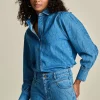 POM Amsterdam BLOUSE Denim | Co-Ords | Blouses