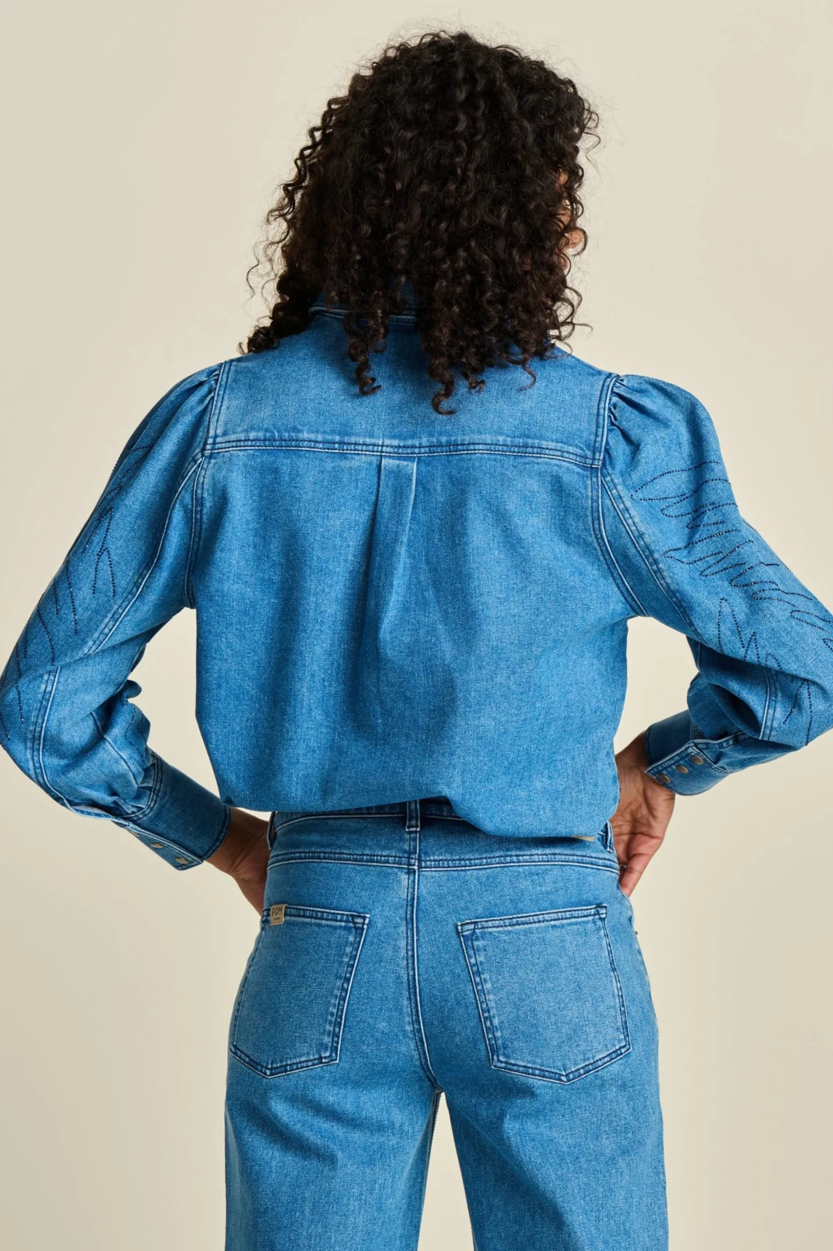 blouse_denim_rhinestones_4.webp POM Amsterdam BLOUSE Denim | Co-Ords | Blouses
