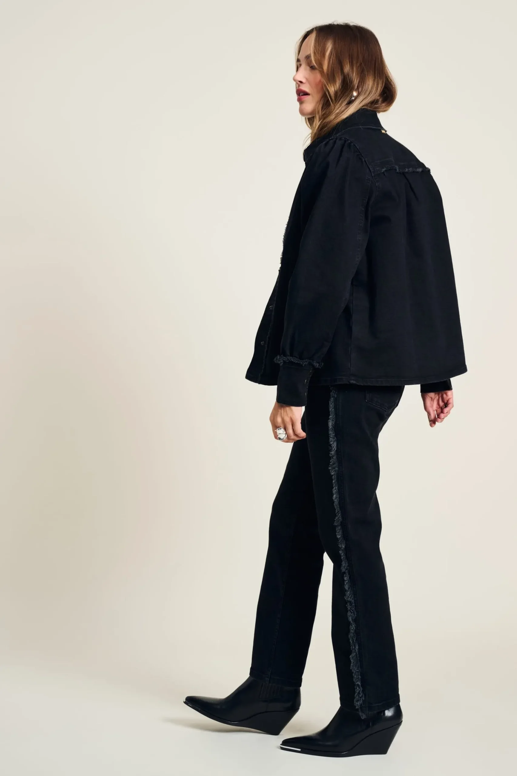 blouse_denim_washed_black_3.webp POM Amsterdam BLOUSE Denim | Co-Ords | Blouses