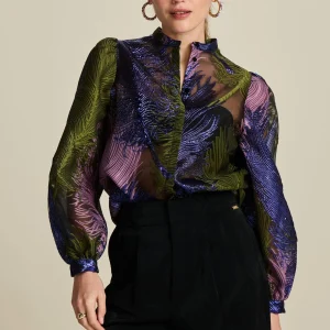 POM Amsterdam BLOUSE Festive Feathers | Blouses