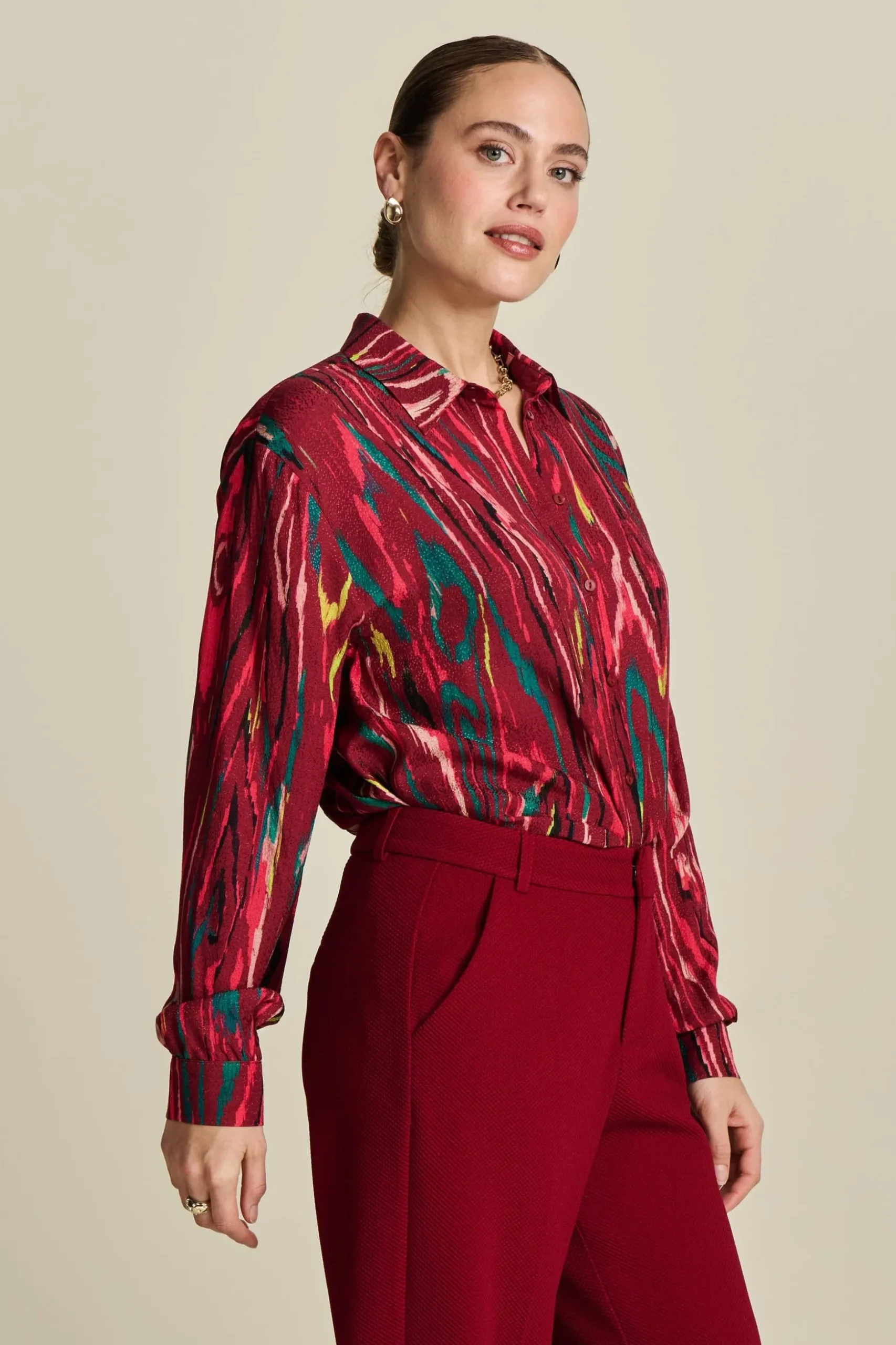 blouse_milly_woody_burgundy_red_0.webp POM Amsterdam BLOUSE Milly | Blouses
