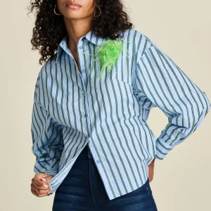 POM Amsterdam BLOUSE Striped Poplin | Blouses