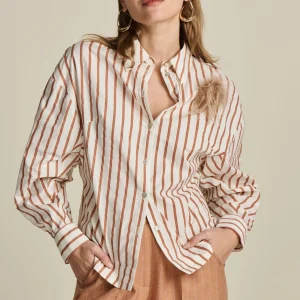 POM Amsterdam BLOUSE Striped Poplin | Blouses