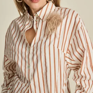 POM Amsterdam BLOUSE Striped Poplin | Blouses