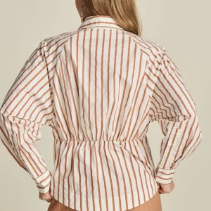 POM Amsterdam BLOUSE Striped Poplin | Blouses