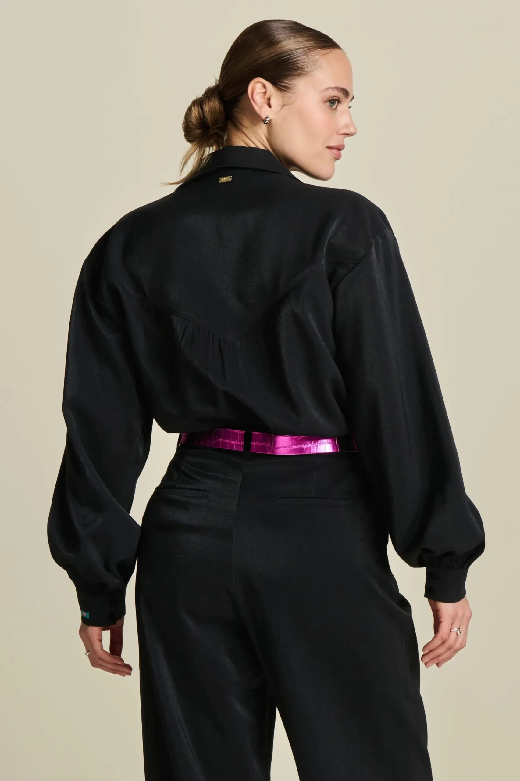 blouse_violet_shimmer_black_4.webp POM Amsterdam BLOUSE Violet | Co-Ords | Blouses