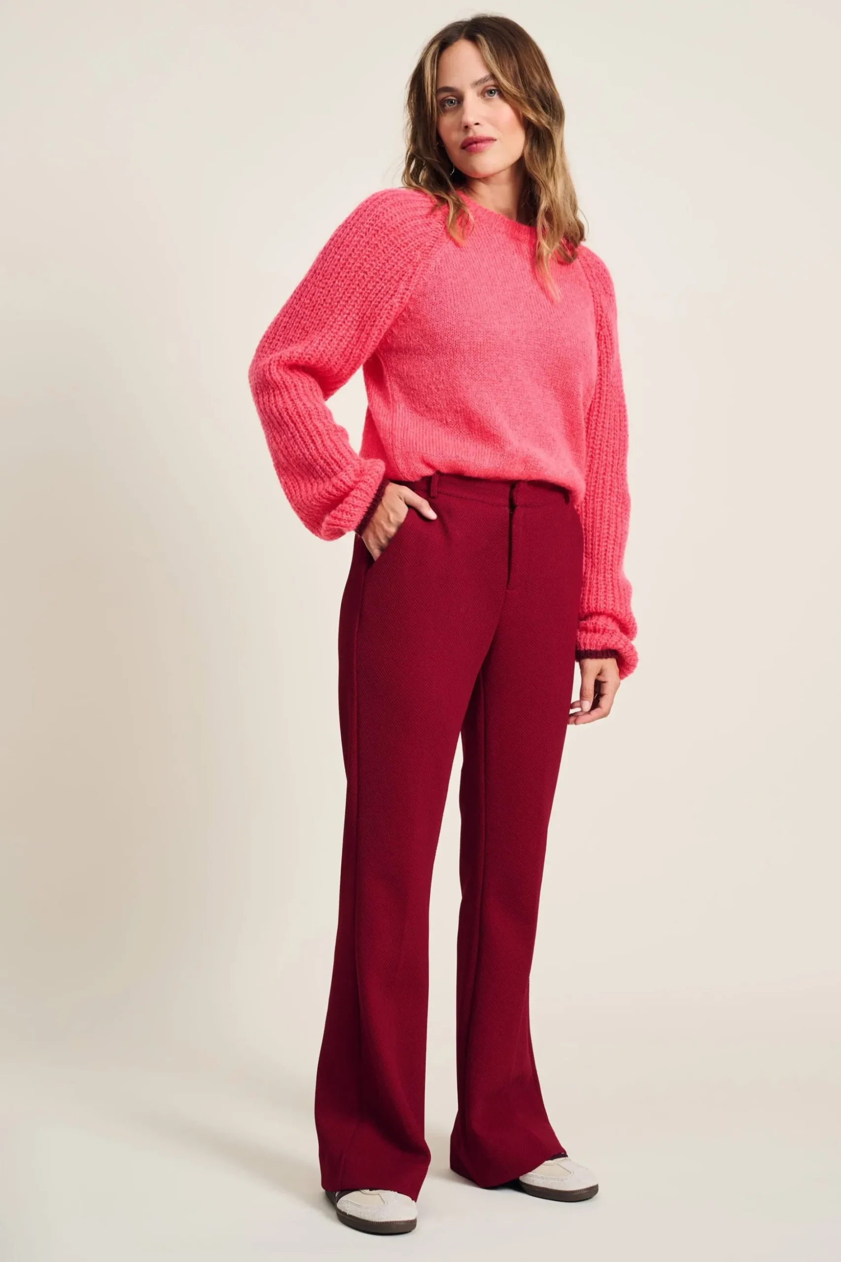 broek_flare_burgundy_red_0.webp POM Amsterdam BROEK Flare | Co-Ords | Suits