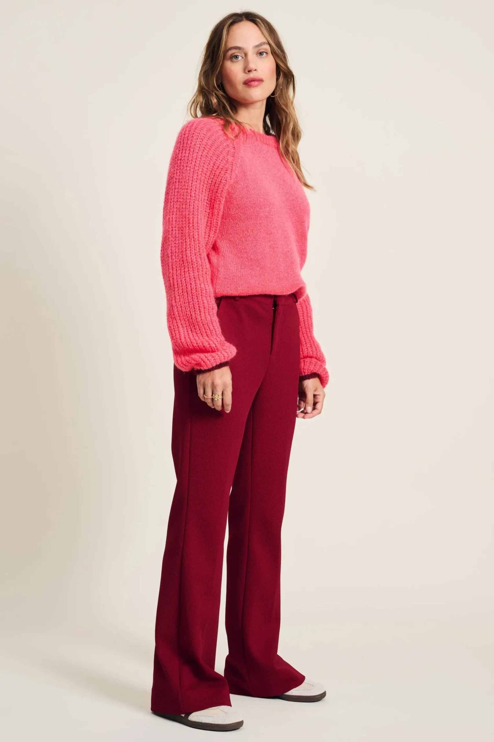 broek_flare_burgundy_red_2.webp POM Amsterdam BROEK Flare | Co-Ords | Suits