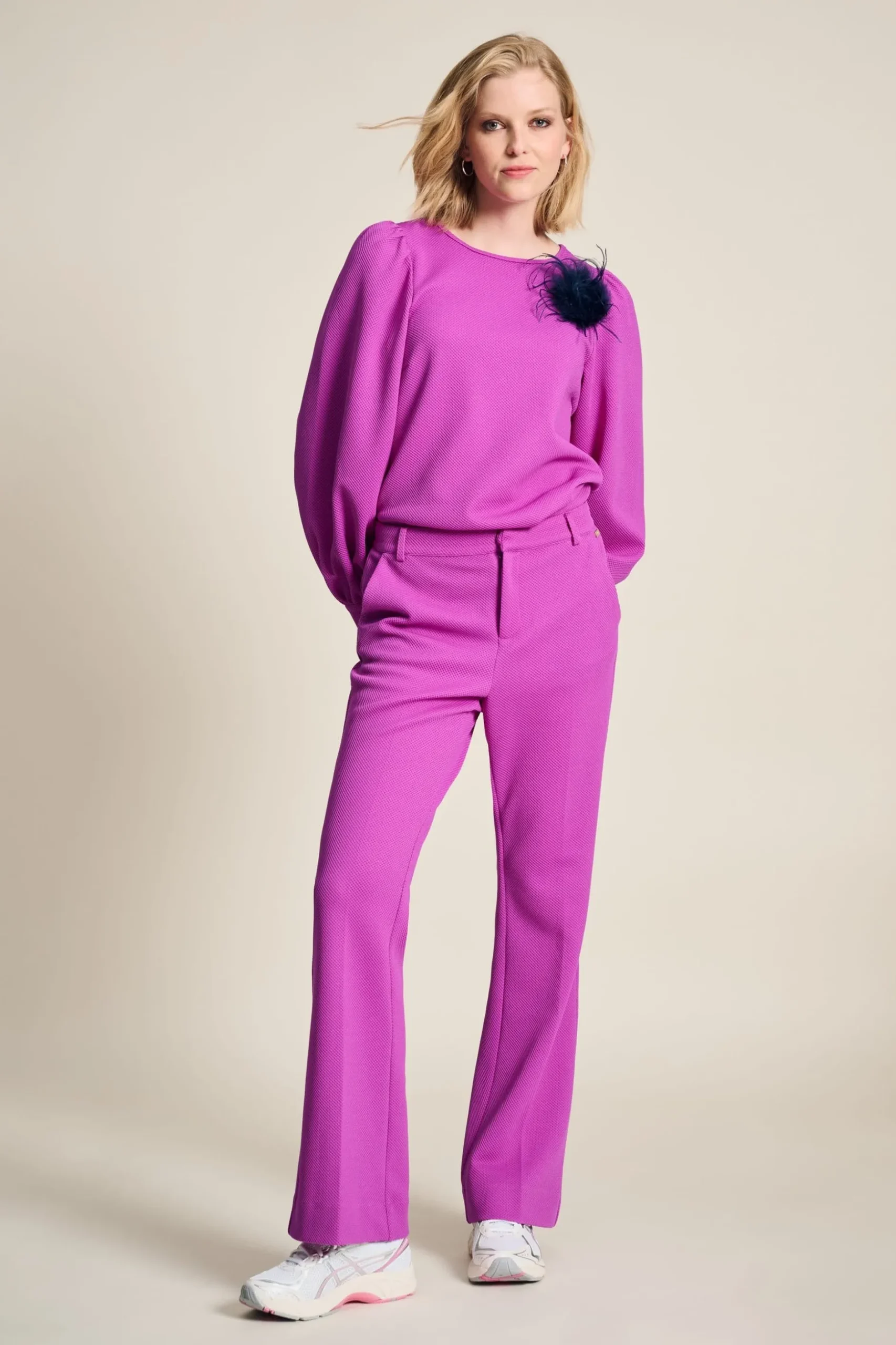 broek_flare_cactus_pink_3.webp POM Amsterdam BROEK Flare | Co-Ords | Suits