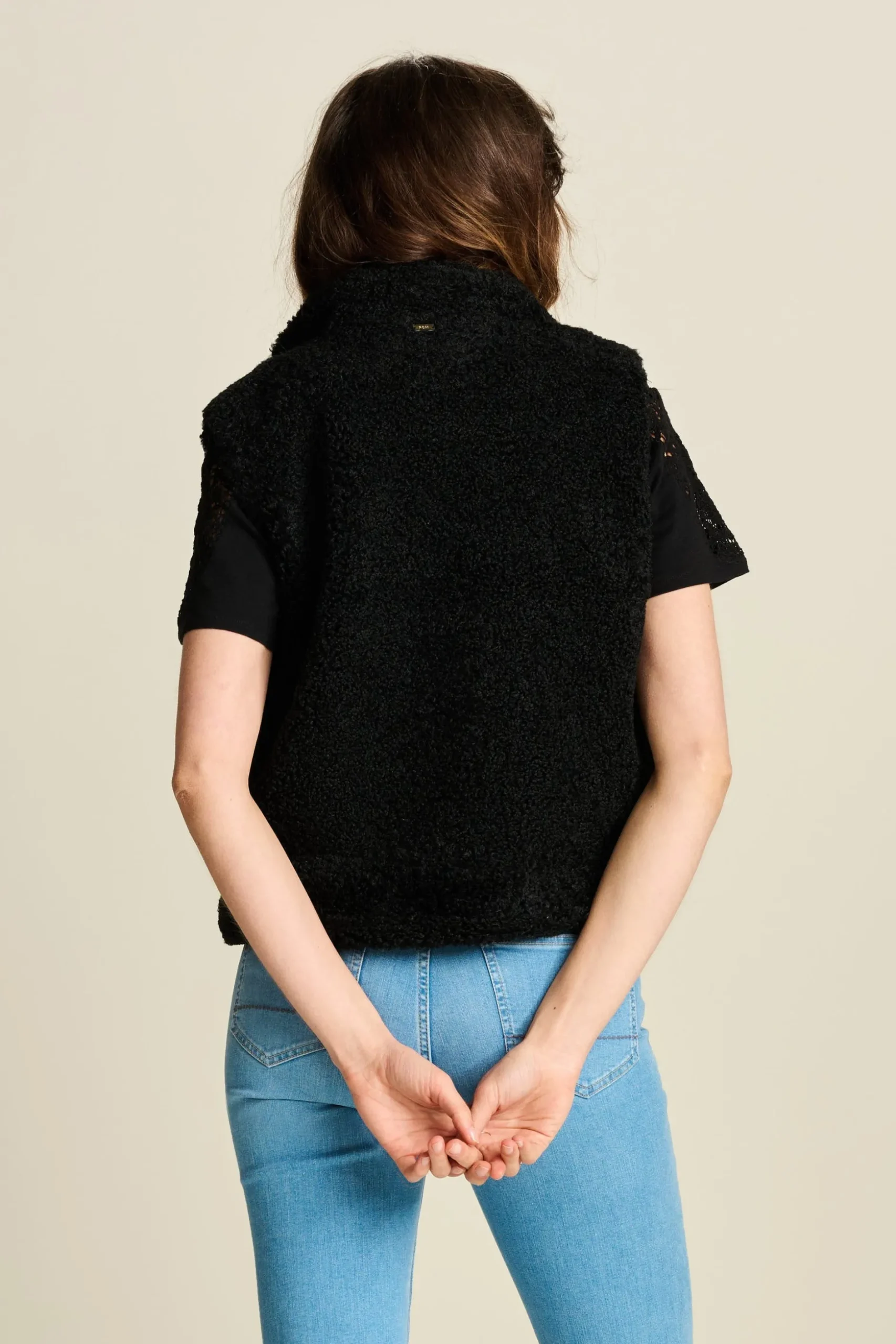 gilet_teddy_love_black_3.webp POM Amsterdam GILET Teddy Love | Gilets | Jassen & Blazers