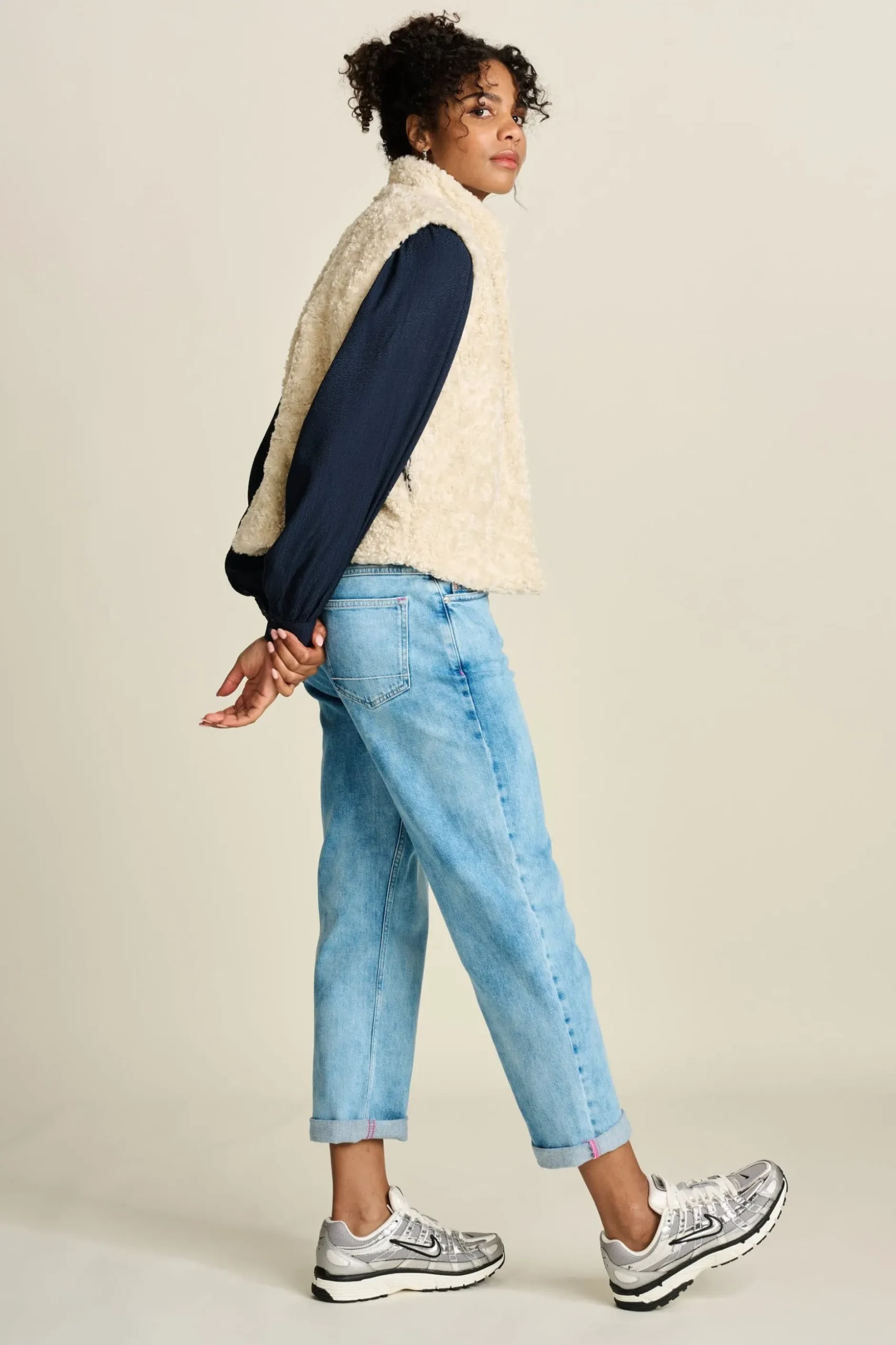gilet_teddy_love_ecru_4.webp POM Amsterdam GILET Teddy Love | Gilets | Jassen & Blazers