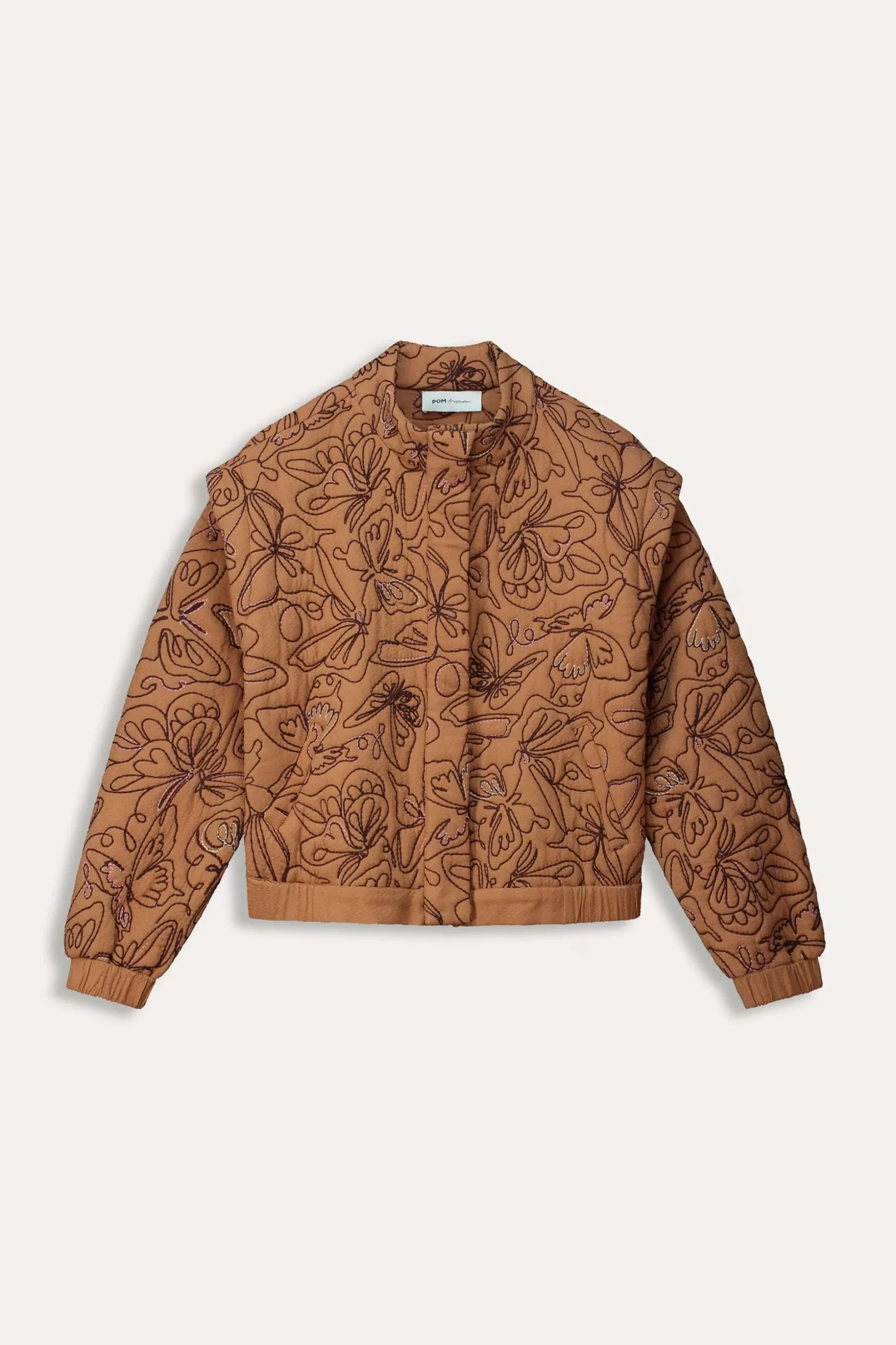jacket_butterfly_sugar_brown_1.webp POM Amsterdam JACKET Butterfly Sugar Brown | Jassen & Blazers