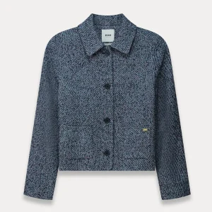 POM Amsterdam JACKET Tweed Blue | Jassen & Blazers