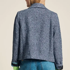 POM Amsterdam JACKET Tweed Blue | Jassen & Blazers