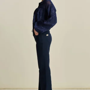 POM Amsterdam JEANS KATE Flare Washed Midnight Blue | Jeans | Broeken