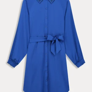 POM Amsterdam JURK Butterfly Bright Blue | Jurken
