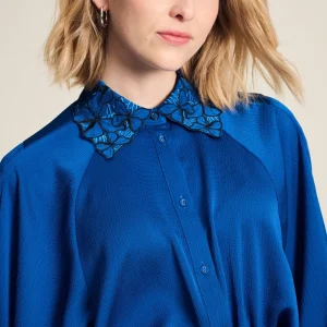 POM Amsterdam JURK Butterfly Bright Blue | Jurken
