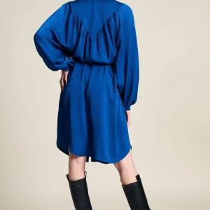 POM Amsterdam JURK Butterfly Bright Blue | Jurken