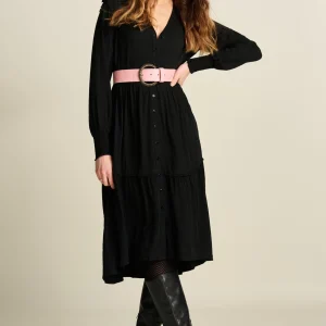 POM Amsterdam JURK Eden Black | Jurken