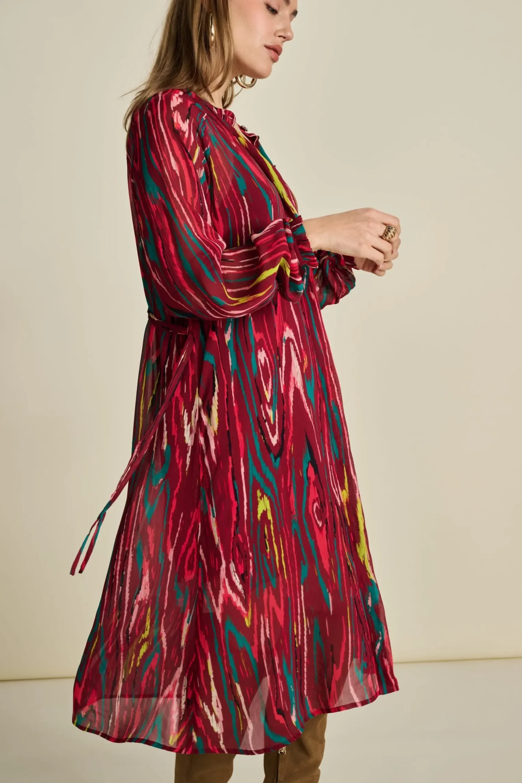 jurk_woody_burgundy_red_3.webp POM Amsterdam JURK | Jurken