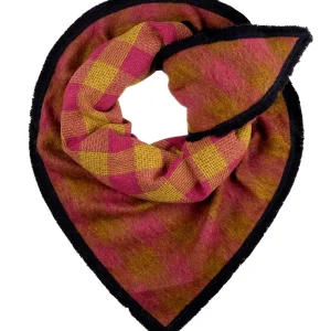POM Amsterdam SJAAL Checks Pink Brown | Sjaals