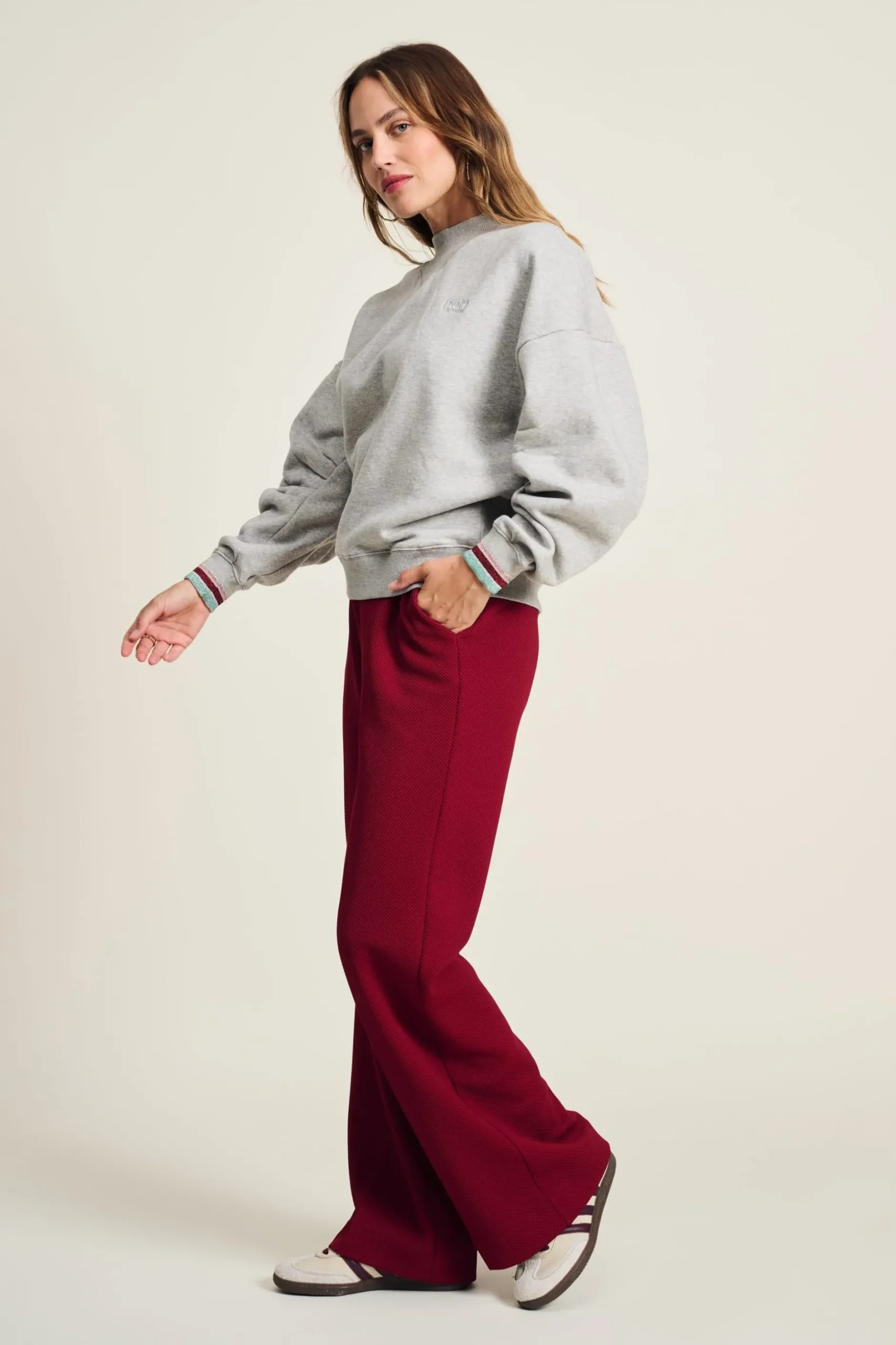 sweater_grey_melange_2.webp POM Amsterdam SWEATER | Truien & Vesten