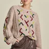 POM Amsterdam TRUI Cable Pink | Truien & Vesten